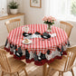 🐓❤️ 50% OFF! Farmhouse Rooster Tablecloth | Red Buffalo Plaid Chicken Table Cover