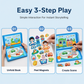 Kids Magnetic Quiet Book Folding Puzzle Scene Early Educational Toy for Boys Girls