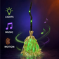 🧙 Bring Your Garden to Life This Halloween – Animated Witch Broom with Lights & Spooky Sounds.