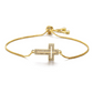 Stylish Adjustable Sideways Cross Bracelet