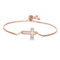 Stylish Adjustable Sideways Cross Bracelet