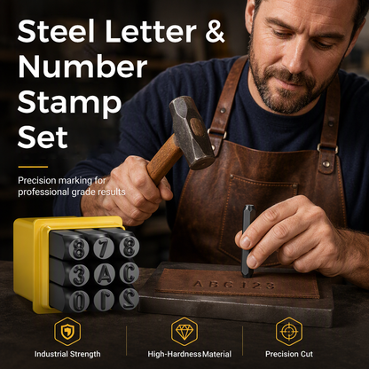 Steel Letter & Number Stamp Set