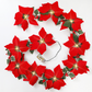 Christmas Poinsettia Flower String Lights