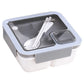 Portioned Microwave Lunch Box with Cutlery Storage