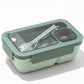Portioned Microwave Lunch Box with Cutlery Storage