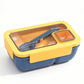Portioned Microwave Lunch Box with Cutlery Storage