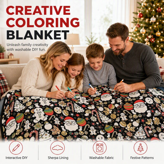 🎨 DIY Coloring Blanket | Family Craft & Cozy Throw