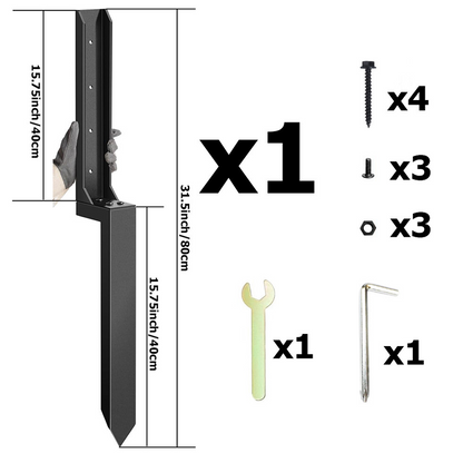 🛠️ Fence Post Repair Stake | Heavy-Duty Steel