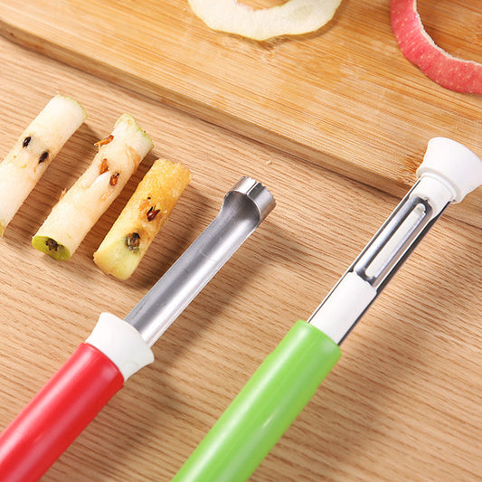🍎 2-in-1 Fruit Corer & Peeler | Easy Prep Tool