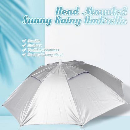 ☂️ Foldable Double-Layer Umbrella Hat | Hands-Free