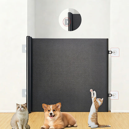 🐾 Retractable No-Drill Pet Gate | Space-Saving