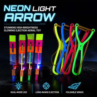 🚀 LED Slingshot Flying Toy | Night Glow Fun