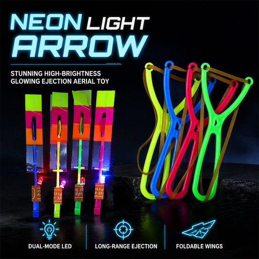 🚀 LED Slingshot Flying Toy | Night Glow Fun