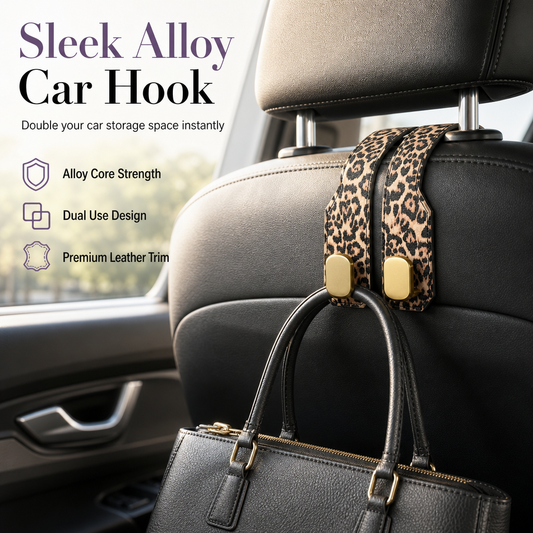 🚙 Dual-Use Car Hook Organizer | Alloy/ABS