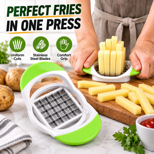 🍟 Manual French Fry Potato Cutter | One-Press