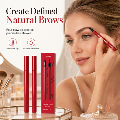 ✍️ Liquid Eyebrow Pen | Hair-Like 4-Tip Brow Marker