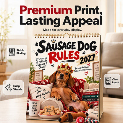 🐾 2027 Dachshund Wall Calendar | Dog Lover Gift