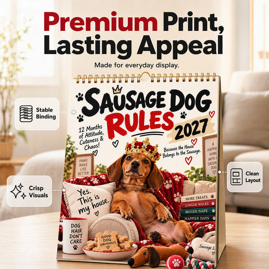 🐾 2027 Dachshund Wall Calendar | Dog Lover Gift