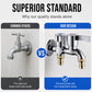 🚰 Dual-Outlet Laundry Faucet | Independent Controls