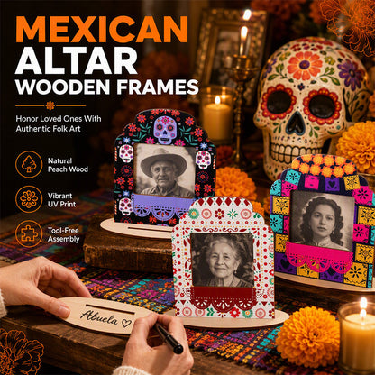 💀 Day of the Dead Photo Frame | Wooden Decor