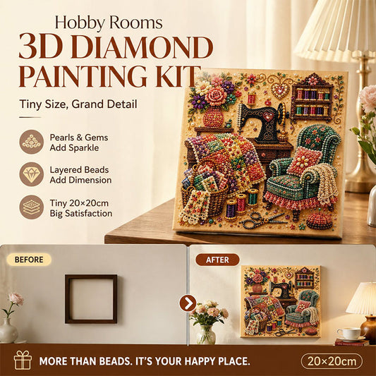💎 Diamond Art Kit | Relaxing Room-Themed Craft