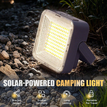 🏕️ Solar Camping Light | Type-C + USB Output