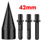 Detachable Firewood Splitting Drill Bit with Multiple Shank Types