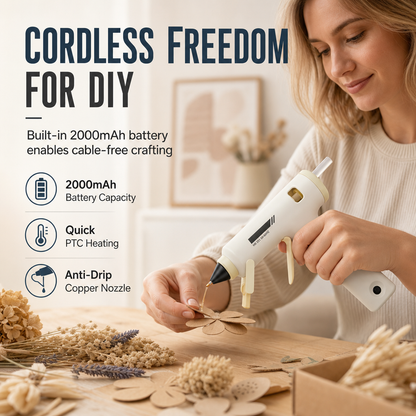 🔫 Mini Cordless Hot Glue Tool | 2000mAh