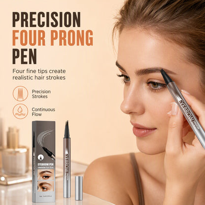 ✍️ 4-Tip Liquid Eyebrow Pen | 5 Shades