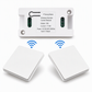 Wireless radio light switch set without wiring with self-adhesive wall switch and receiver