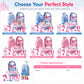 Girls Vanity Toy Set with Dolls and Beauty Accessories