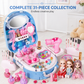 Girls Vanity Toy Set with Dolls and Beauty Accessories