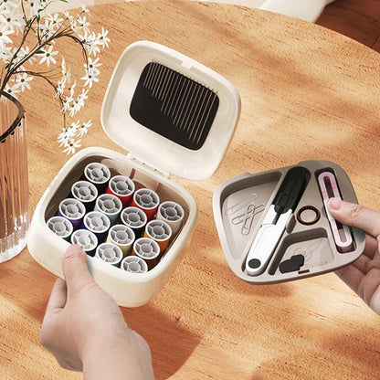 🧵 Magnetic Sewing Kit | Portable Needles, Thread & Mini Tools Organizer