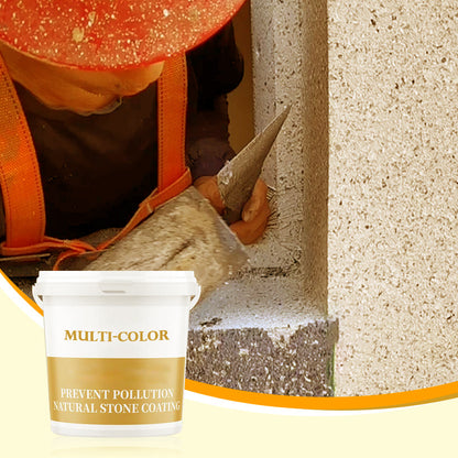 🎨 Natural Stone-Look Textured Coating | Multicolor Washed Finish