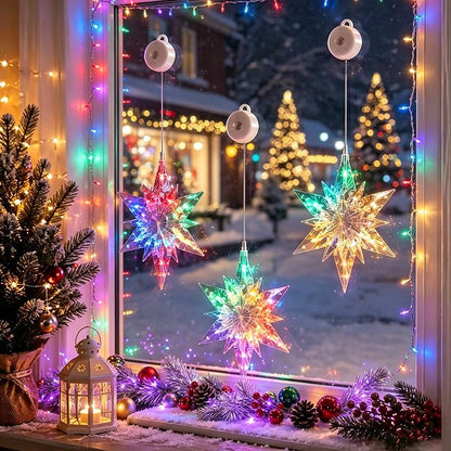 🔥LAST DAY 50% OFF🎄DIY Christmas Suction Lights❄️Multiple Shapes Available💡No Drill & No Residue🪟Reusable Holiday Window Ornament🪟Window Festive Home Party Decor