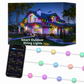 Smart LED Outdoor Eaves Lights IP67 Waterproof RGB Color Changing String Lights with App Control