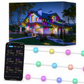 Smart LED Outdoor Eaves Lights IP67 Waterproof RGB Color Changing String Lights with App Control
