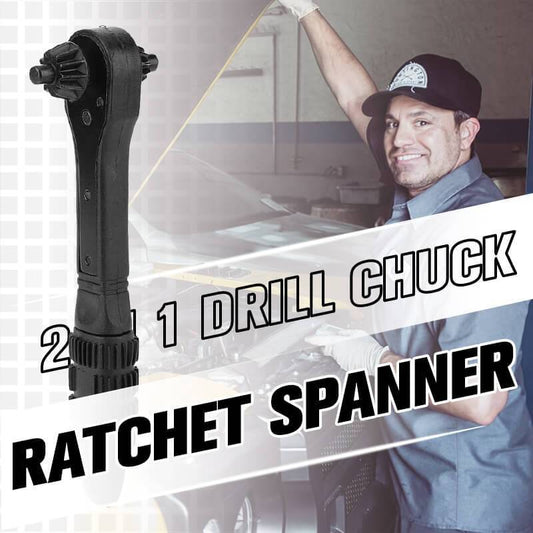 🎁Christmas 49% OFF⏳2 in 1 Drill Chuck Ratchet Spanner