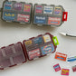 Portable Sealed 10 Compartment Pill Organizer with Labels