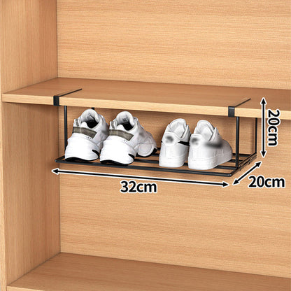 Stainless Steel Multifunctional Clip-on Shoe Rack for More Space for Shoe Cabinet