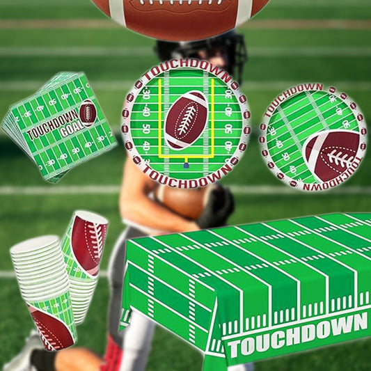 Superbowl Football Party Supplies Disposable Tableware Set