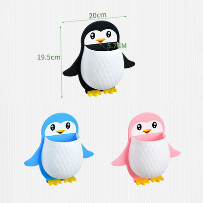 Cute Penguin Wall-mounted Storage Box